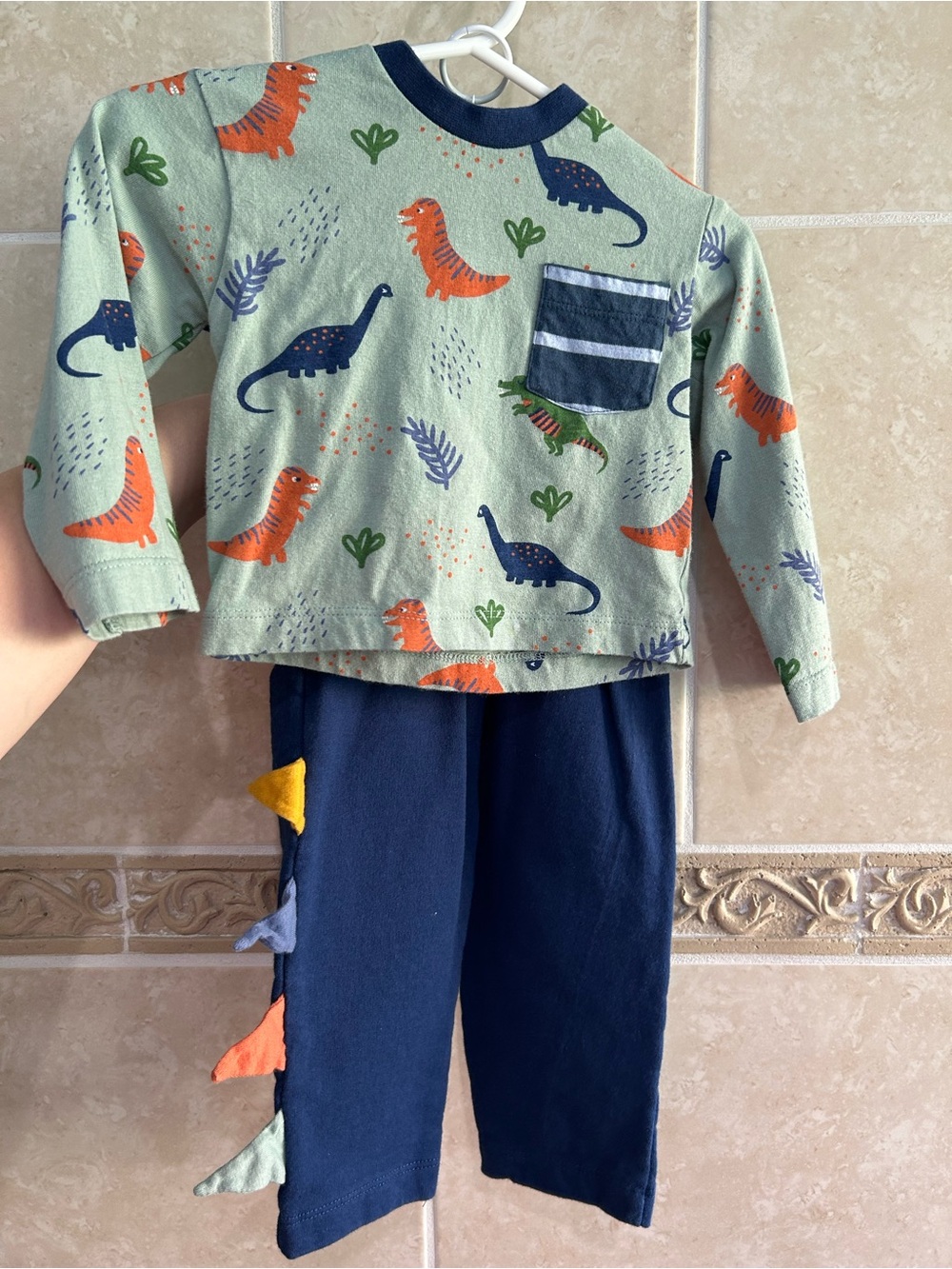 Lilly + Sid dinosaur matching 2 piece set outfit